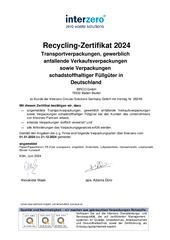 Recycling-Zertifikat 2024